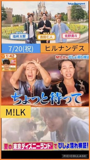 【M!LK】📺ヒルナンデス☀️予告🏰ディズニー🙌面白そう😊#佐野勇斗 #塩崎太智 #吉田仁人