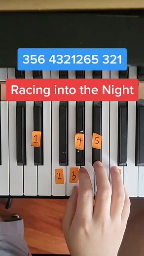 Easy Piano Tutorial for 'Racing into the Night' by YOASOBI