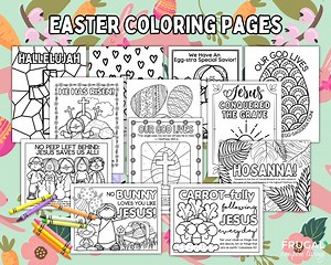 Easter Coloring Pages for Kids, Kids Church Easter Sunday School Printables, Lent, Palm Sunday, Good Friday, Easter Coloring Activity Sheets - Etsy