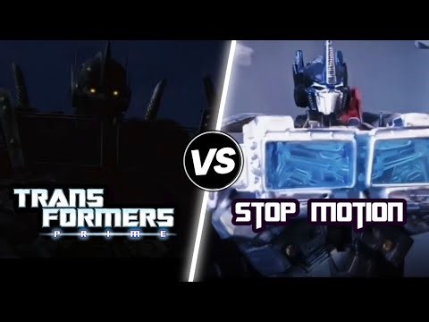 Transformers Prime vs Stop Motion. Nemesis prime vs Bumblebee