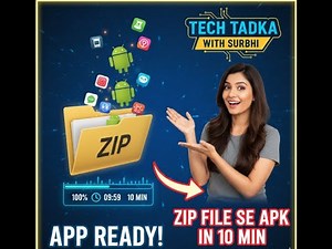Zip File to APK in JUST 10 Minutes! 🤯 Tech Tadka with Surbhi/APP READY in 10 MINS! 🤫 #coding