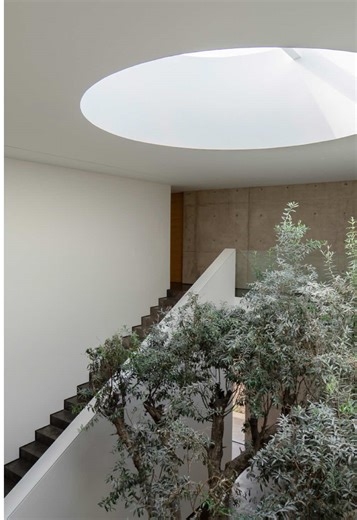 Residencial | Casa NJ Arquitectura: WMN Arquitectos Videografía: Mavix — Tirso Domínguez Fotografía de portada: Tirso Domínguez Casa NJ, una residencia de carácter brutalista y elegancia atemporal, compuesta por sólidos volúmenes de concreto armado y vigas de acero que estructuran una arquitectura depurada. En su interior, los contrastes entre plafones de madera, mármol oscuro y muros blancos generan profundidad y calidez, mientras la luz natural, filtrada por tragaluces y un domo central, defin