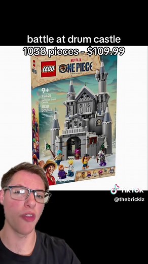 check out all of these new LEGO one piece sets coming out august 1st! we have dr. hiriluk’s hideout for $29.99, showdown with captain smoker for $59.99, tony tony chopper for $69.99, dorry vs. brogy - giants of little garden for $79.99, battle at drum castle for $109.99, and garp’s marine battleship for $169.99 #lego #onepiece #netflix #anime