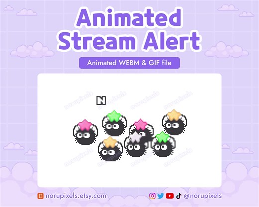 Soot Sprite Raid Stream Alert | Pixel Animated Twitch Alerts Cute Soot - Etsy