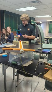 4.7K views · 90 reactions | TKHS physics students had a fun challenge building their own simple Rube Goldberg machines and learning all about force, motion and energy transfer. They also did a lot of problem solving to make their machines work! Check these out! #TKSTRONG | TK Schools | Facebook