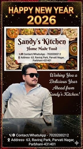 Sandy's Cloud kitchen Welcome's 2026 with delicious food... thanks to 2025 for teaching me lesson's