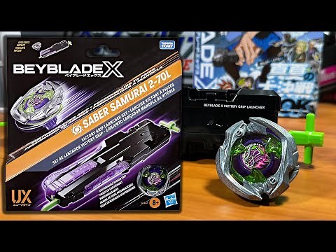 BEST VALUE FOR HASBRO! Beyblade X Saber Samurai Victory Grip Launcher UNBOXING & Review