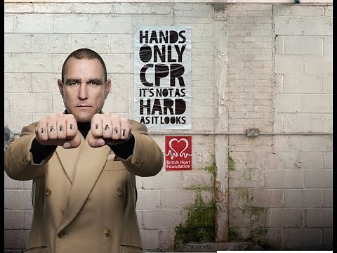 British Heart Foundation Vinnie Jones' hard and fast Hands only CPR