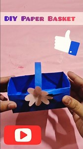 DIY Cute Paper Basket #shorts #papercraft #diy #art #papercraft #bucket #artbyshine2013 #craft