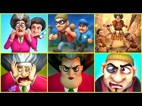 Nick and Tani Funny Story,Scary teacher 3d, Scary Teacher 2 StoneAge, Robbery Thief Pranks