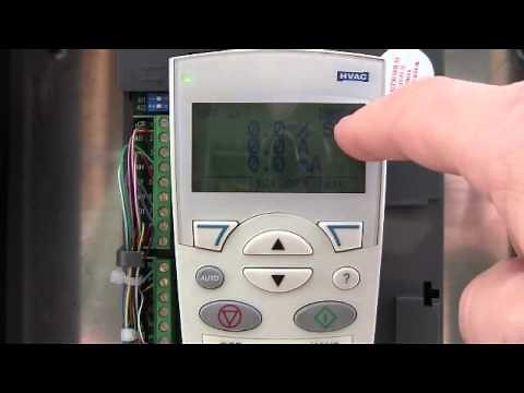 VFD operation NHA tutorial ABB ACH550 Variable Frequency Drive hand off auto operation.wmv