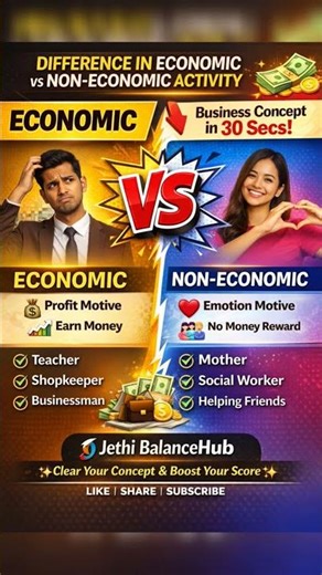 Economic vs Non Economic Activity #commercesubjectsof11thclass #class12accountancy #studywithme