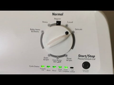 Roper Washer Diagnostic codes indicator (Roper RTW4516FW)