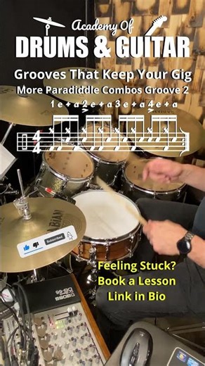 Grooves That Keep Your Gig - More Paradiddle Combos Groove 2 #drums #drummer #drumming #drumgroove