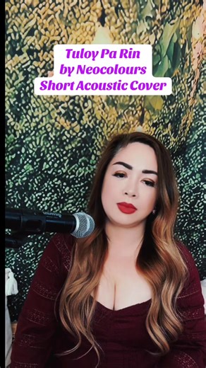 Tuloy Pa Rin by Neocolours Short Acoustic Cover (1st attempt) #foryoupage #fyp #cover #tiktokph #tagalog Lyrics with English Translation: Sa wari ko’y Lumipas na ang kadiliman ng araw Dahan-dahan pang gumigising At ngayo’y babawi na It seems that the darkness of the day has passed I’m slowly waking up and now recovering Muntik na Nasanay ako sa ‘king pag-iisa Kaya nang iwanan ang Bakas ng kahapon ko (I almost got used to my loneliness I can now leave the traces of yesterday) CHORUS: Tuloy pa rin