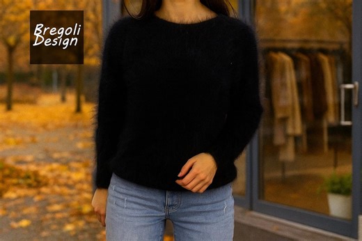 Angora Sweater, Fluffy Knit Jumper - Etsy