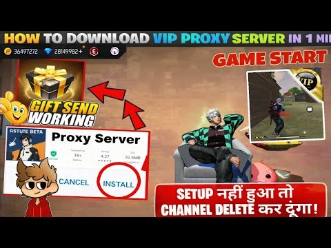 Free Fire Proxy Server Gameplay Real In Download Ek Click 🤯#trending