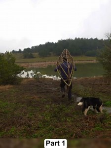 3-Day Solo Survival Camping: Primitive Canoe & Bushcraft Shelter