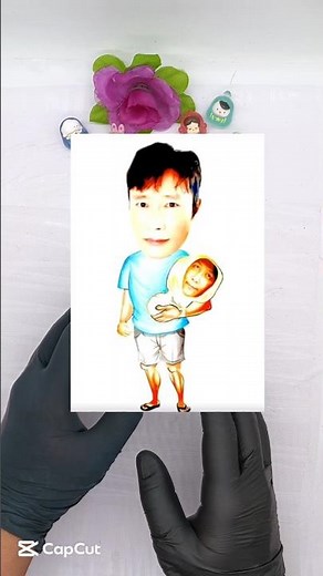 PAPER SQUISHY 3D PAPA MEME SQUID GAME 😂😱 #tutorial #diy #papersquishy #squidgame