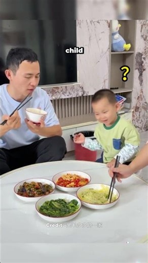 Father Dumbs the kids food 😯