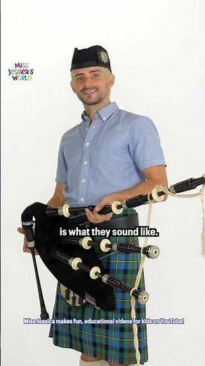 How does the bagpipe make sound? | Music lesson for kids | Miss Jessica's World #bagpipemusic