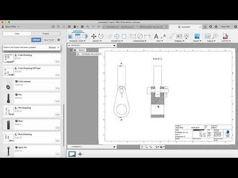 Assembly and sectional drawings Fusion 360