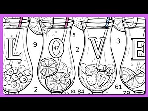 Zen Color by Number app Colorful Drinks Love Happy Hour #coloringbook