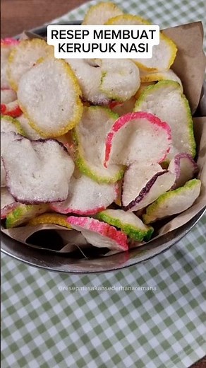 Resep dan cara membuat kerupuk dari nasi #kerupuknasi