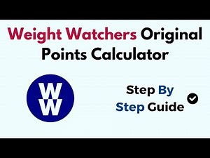 Weight Watchers Original Points Calculator