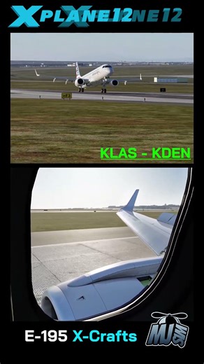 Symulator: X-PLANE 12 | 🙃 Denver good landing | E-195 X-Crafts 🙃