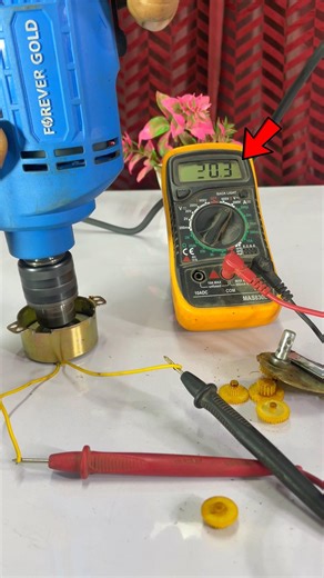 Synchronous gear motor high voltage current #experiment