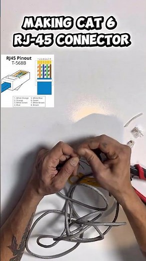 How to make RJ45 connector on Cat6 cable step by step 🔧
