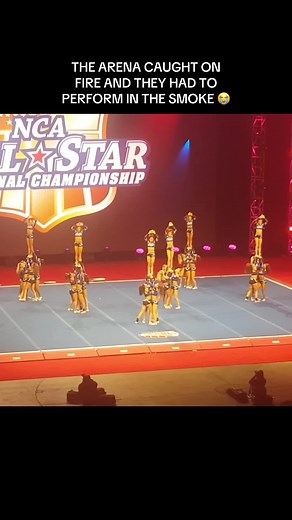 Intense Fire Routine at All-Star Cheerleading Competition