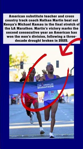 Substitute Teacher Wins LA Marathon #viral #viralvideos #shorts #shortsvideos