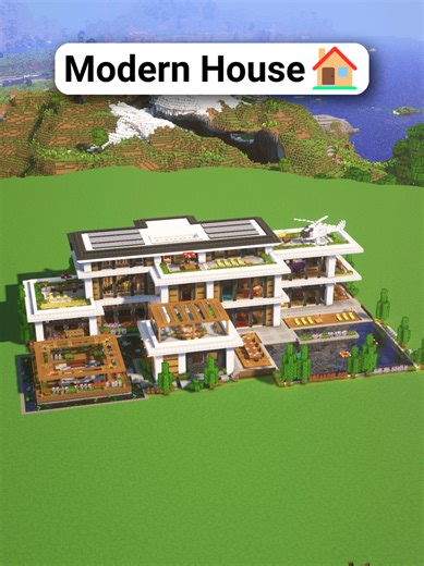 Minecraft Modern House 🏠 3D build guide on Heybuilds.com Link in bio 🔗 Build by @Durtaf #minecraft #minecrafttutorial #minecraftbuilding
