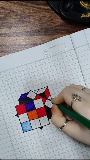 Amazing Cube Design Drawing ✏️🔥 | Easy 3D Art for Beginners #Shorts