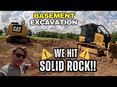 Basement Excavation using the CAT 316 Excavator & D3 Dozer. WHAT NOW??