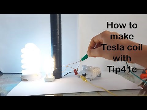 Tesla coil : How to make Tecla coil using Tip41c transistor