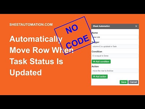 Automatically move row when task status is done in Google Sheets
