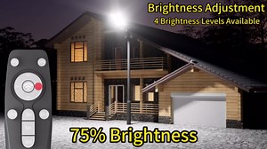 loyoele Solar Street Lights Outdoor,Solar Parking Lot Lights Commercial Street Light Dusk to Dawn,7000K LED Security Flood Light with Pole Motion Sensor and Remote Control for Street,Court,Yard