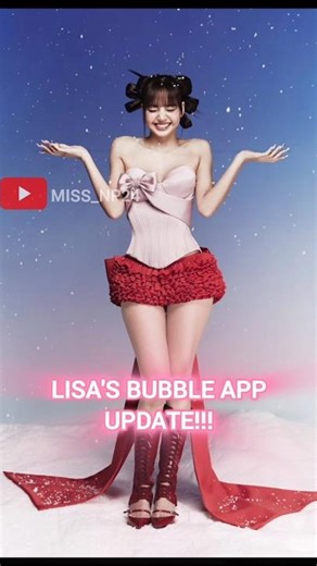 LISA'S BUBBLE APP UPDATE 💗🌲 #lisa #blackpink #kpop #christmas #ytshorts