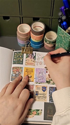 📖🌱Spring tbr spread in my #readingjournal #journalwithme #journaling #fyp #shorts