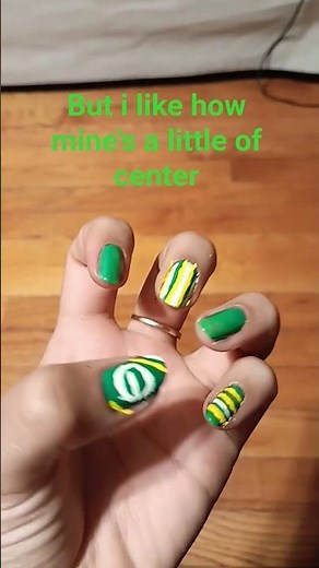 nails for the packer game #packers #newnails #pretty #wabisabi #fyp idk if I did this right ..