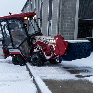 Who is climbing curbs and logging hours on their Ventrac after Winter Storm Izzy? www.ventrac.com/snow | Ventrac