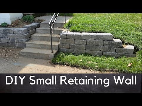 DIY Small Retaining Wall Build (Small Pavers) 2022