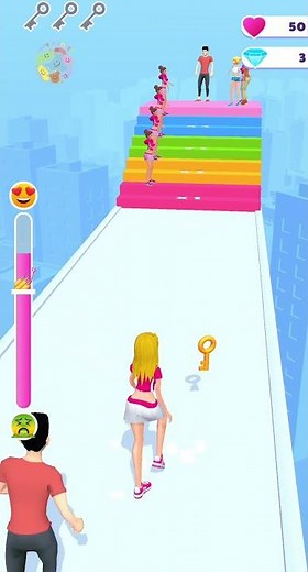 Makeover Run – Makeup Game 💄 Level 1 👩‍🦰 Gameplay Walkthrough 🍔 #makeover #running
