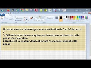 Cinématique - Un ascenseur monte avec une accélération