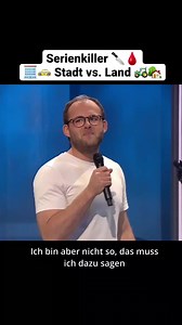 16K views · 178 reactions | Serienkiller  Stadt  vs. Land  Mehr gibt's live! Besucht mich & mein Programm YES WE SVEN live in eurer Nähe. Alle Termine & Infos auf meiner Homepage. Link in der Bio!  #serienkiller #stadt #land #stadtkind #dorfkind #dorfkindmomente #dorfkinder #comedy #standup #svenbensmann #yeswesven #fun #funny #lustig #witzig #Bauer #Landwirtschaft #landwirt | Sven Bensmann | Facebook