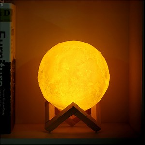 [Hot Item] Moon Lamp, 3D Printing Moon Night Light with Stand Touch