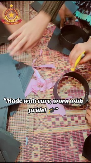 Every stitch, every fold—preparing for a future full of achievements! 🎓💫 #graduationcaps #LittleStarsSchool #AwardCeremony2025 #FutureLeaders